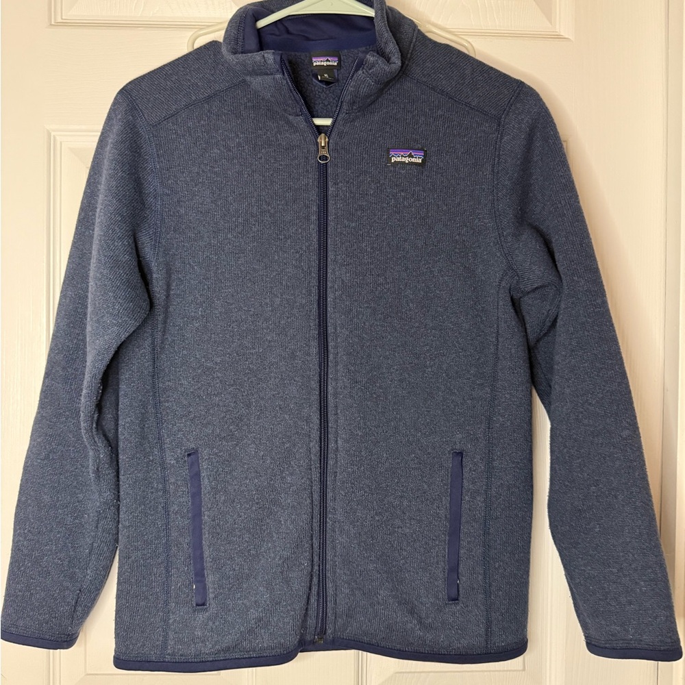 Patagonia Blue Utility Jacket Soft Fleece Zip-Up